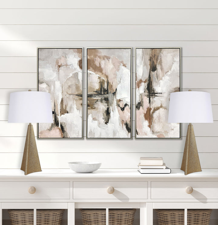 "Golden Apex" Ceramic Table Lamp (Set of 2) - Electroplated Gold