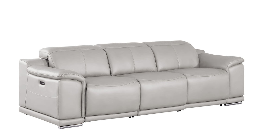 2679 - Genuine Leather Sofa With Dual Power Recliners