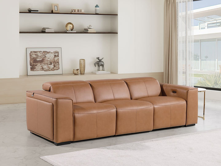 1224 - 3-Piece Modular Power Reclining Sofa In With 3 Power Recliners & Power Headrests
