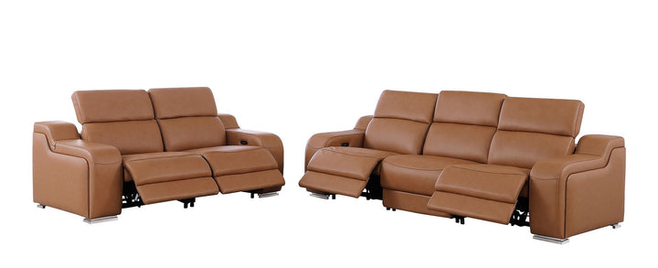 1116 - 5-Piece Modular Power Reclining Sofa And Loveseat Set In With 4 Power Recliners &amp; Power Headrests