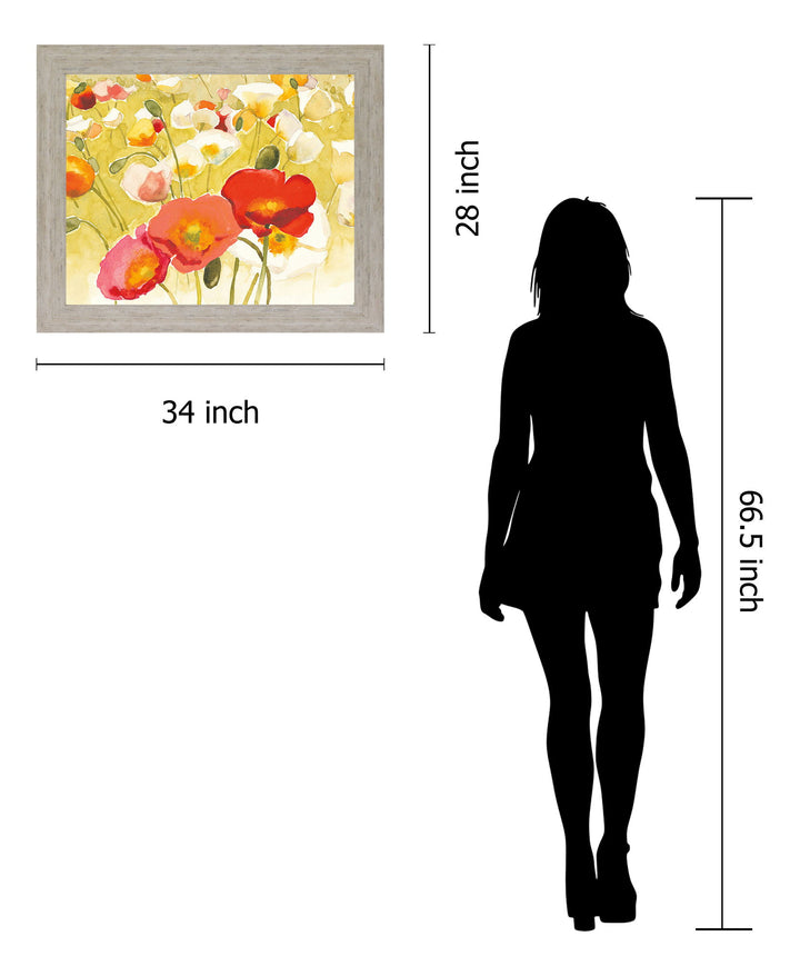 Petal Radiance - 28" x 34" Framed Wall Art
