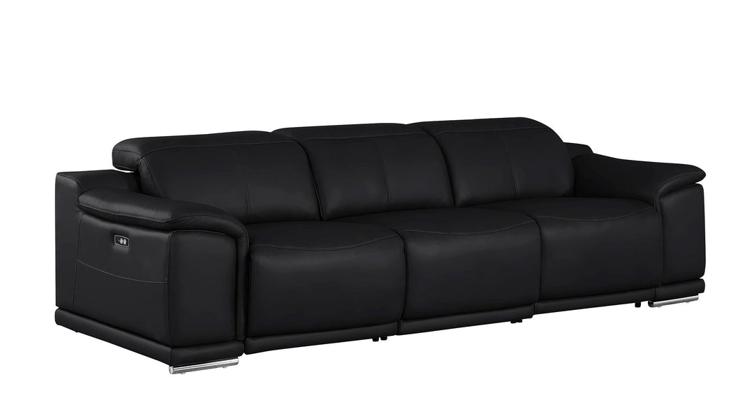 2679 - Genuine Leather Sofa With 3 Power Recliners