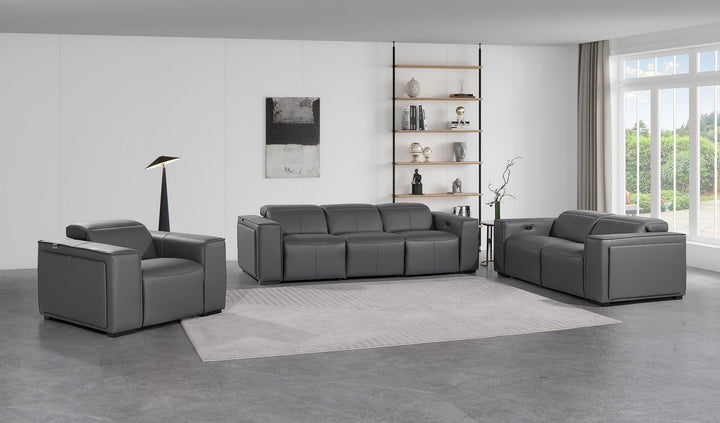 1224 - 6-Piece Modular Power Reclining Sofa, Loveseat & Chair Set In With 5 Power Recliners & Power Headrests