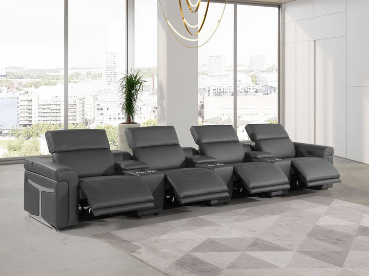 1126 - 7-Piece Modular Power Reclining Sofa In With 4 Power Recliners &amp; Power Headrests