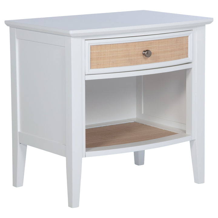 Bexhill - 1-Drawer Nightstand Bedside Table - White