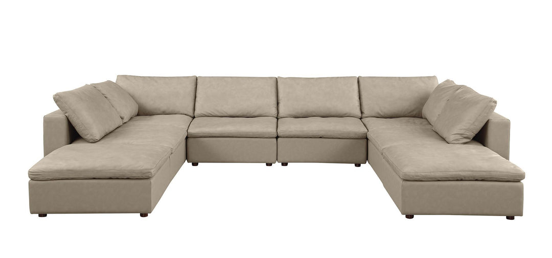 1100 - Top-Grain Italian Leather 8-Piece Sectional With Chaise