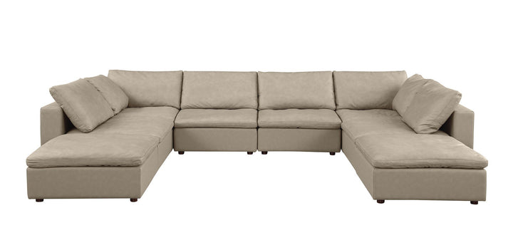 1100 - Top-Grain Italian Leather 8-Piece Sectional With Chaise