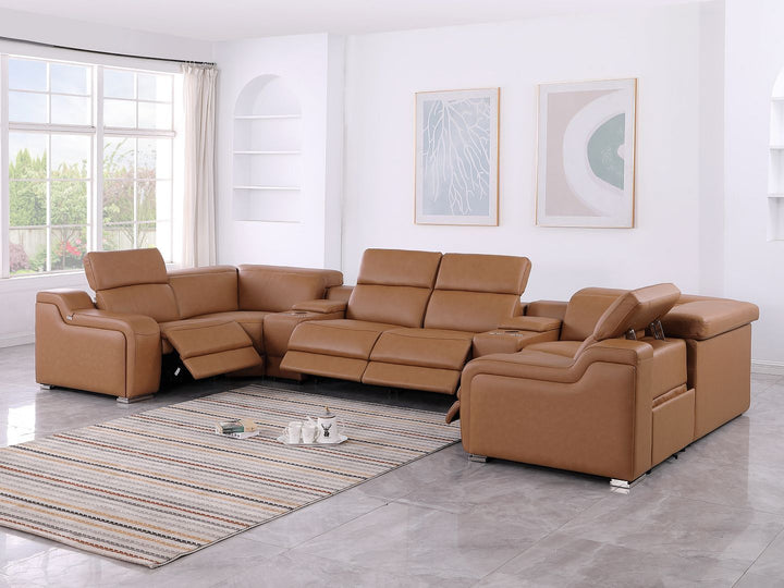 1116 - 8-Piece U-Shaped Sectional Sofa In With 4 Power Recliners &amp; Power Headrest