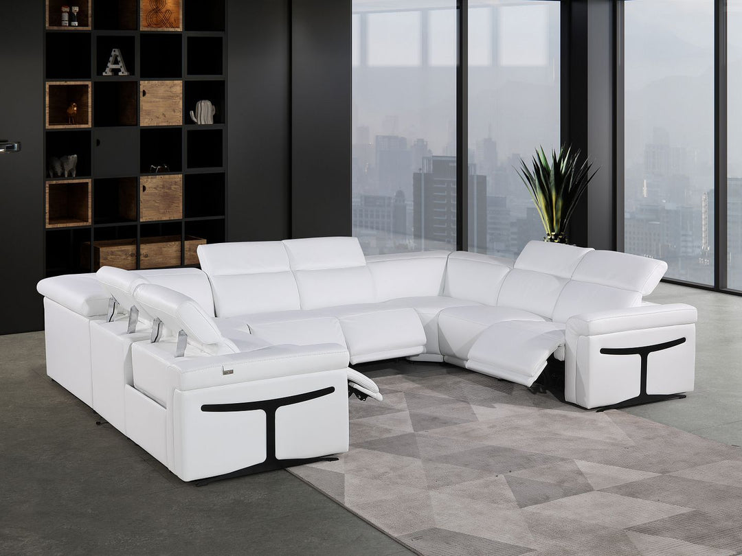 1126 - 8-Piece U-Shaped Sectional Sofa In With 4 Power Recliners &amp; Power Headrests