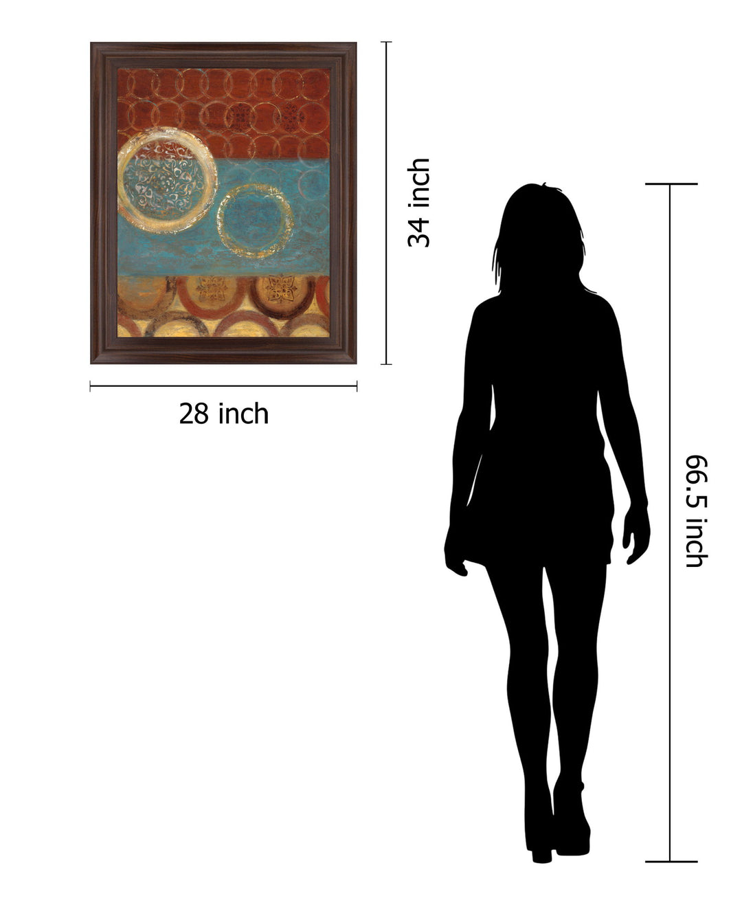 Gold Medallion Mosaic - 28" x 34" Framed Wall Art