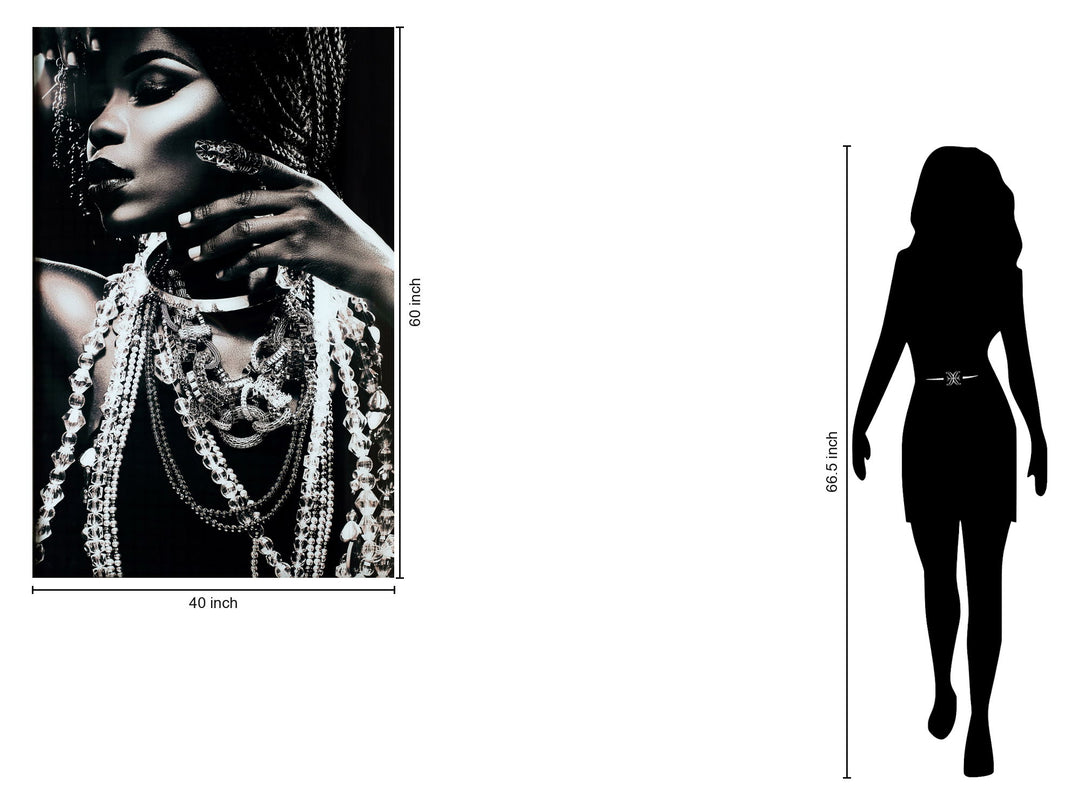 Floating Tempered Glass With Foil Pretty Woman - Dark Gray