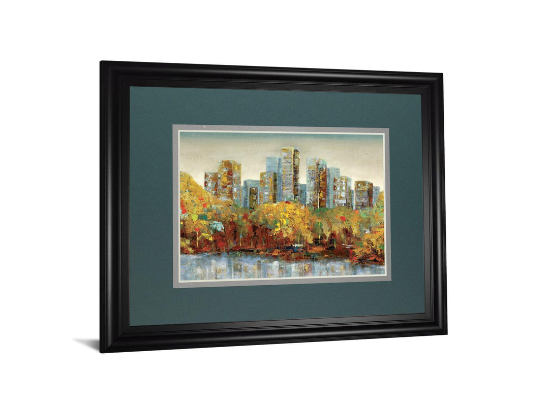 Central Park By Carmen Dolce - Framed Print Wall Art - Gold