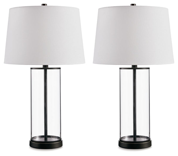 Wilmburgh - Clear / Bronze Finish - Glass Table Lamp (Set of 2)