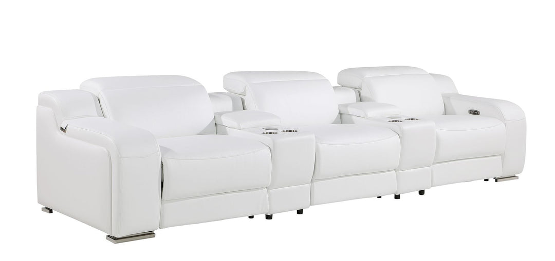 1116 - 5-Piece Modular Power Reclining Sofa In With 3 Power Recliners &amp; Power Headrests