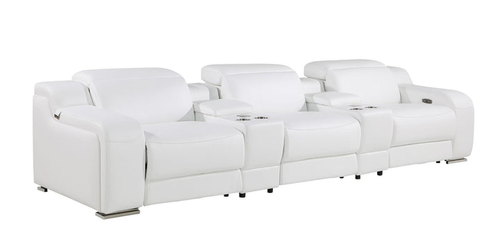 1116 - 5-Piece Modular Power Reclining Sofa In With 3 Power Recliners &amp; Power Headrests