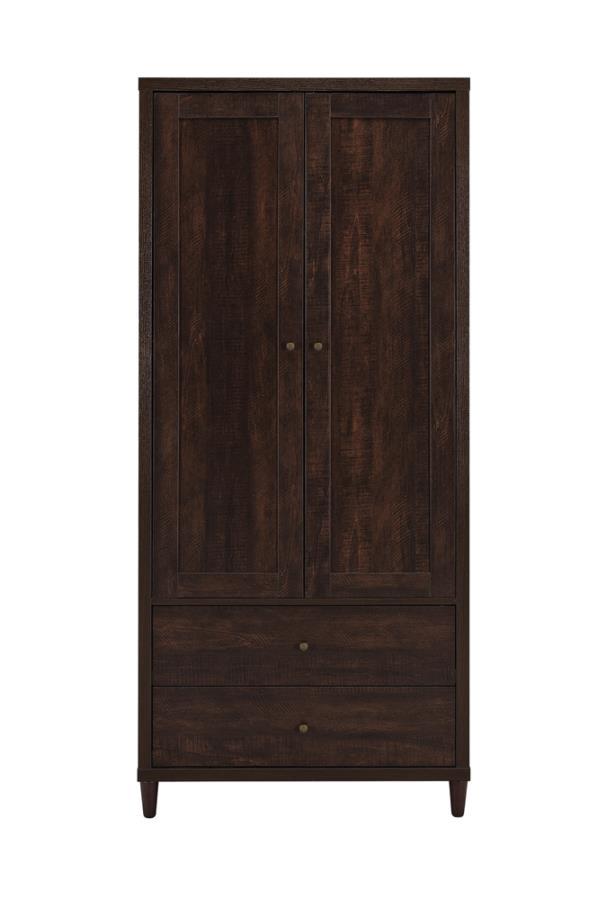 Wadeline - 2 Door Tall Accent Storage Cabinet - Rustic Tobacco