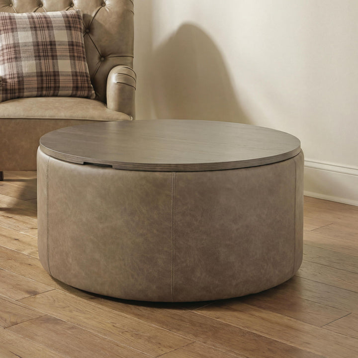 Bethanstone - Storage Ottoman - Warm Brown