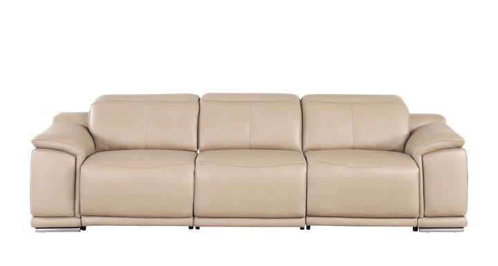 2679 - Genuine Leather Sofa With Dual Power Recliners