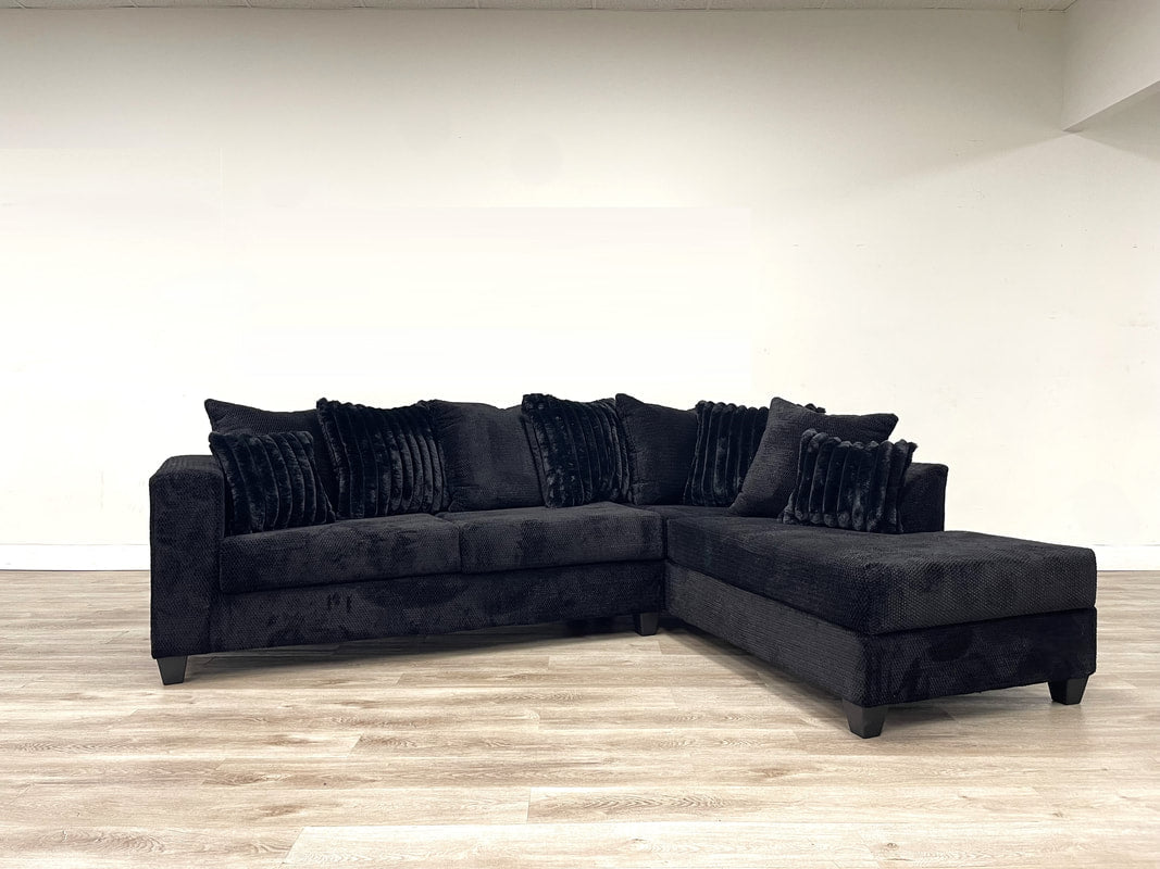 410-BLACK SECTIONAL