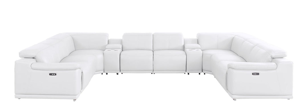 2679 - 10-Piece U-Shaped Power Reclining Sectional In Genuine Leather (4 Recliners)