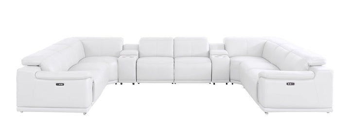 2679 - 10-Piece U-Shaped Power Reclining Sectional In Genuine Leather (4 Recliners)