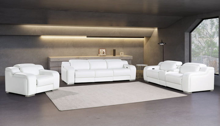 1116 - 7-Piece Modular Power Reclining Sofa, Loveseat & Chair Set In With 6 Power Recliners & Power Headrests