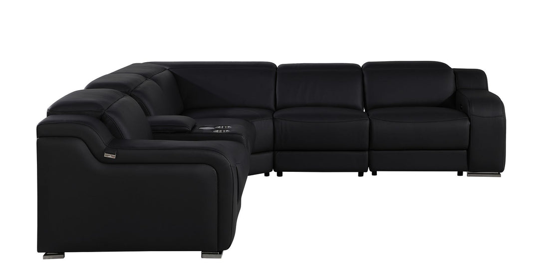 1116 - 6-Piece L-Shaped Sectional Sofa In With 3 Power Recliners &amp; Power Headrests