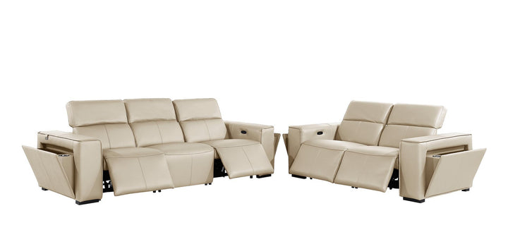 1224 - 5-Piece Modular Power Reclining Sofa And Loveseat Set In With 4 Power Recliners &amp; Power Headrests