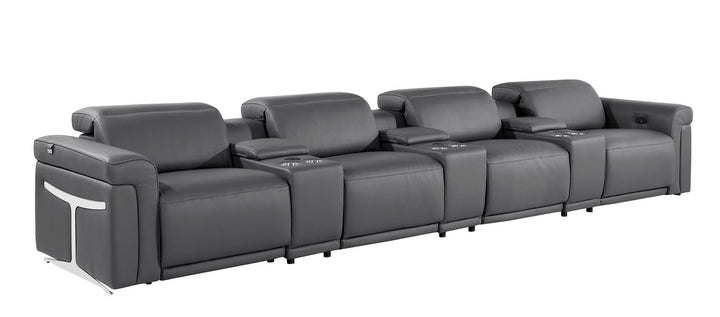 1126 - 7-Piece Modular Power Reclining Sofa In With 4 Power Recliners &amp; Power Headrests