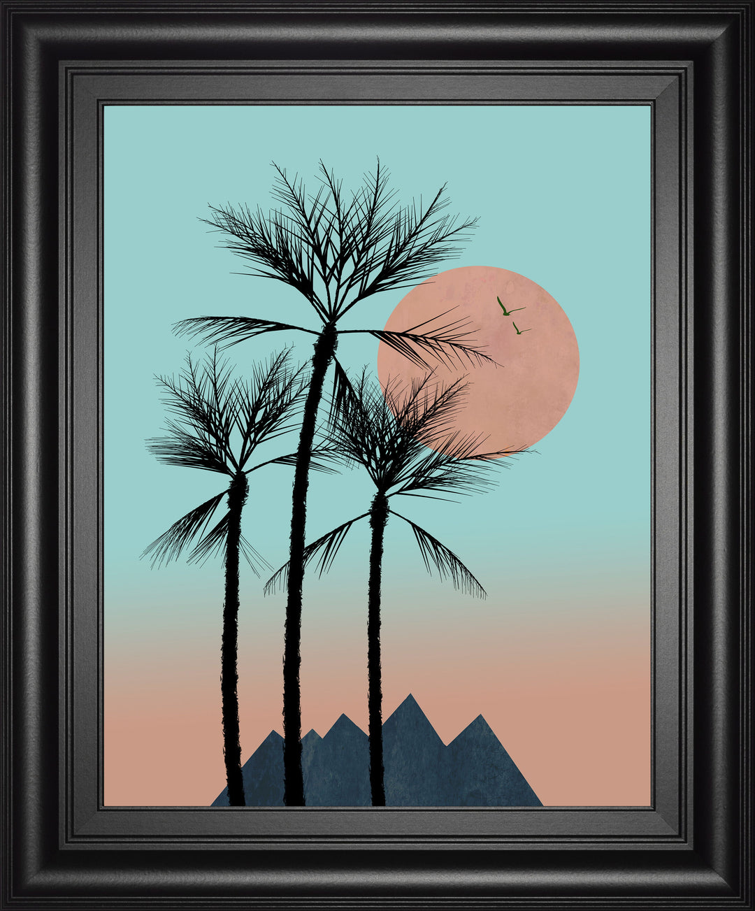 Passion In The Tropics II By Hal Halli - Framed Print Wall Art - Light Blue