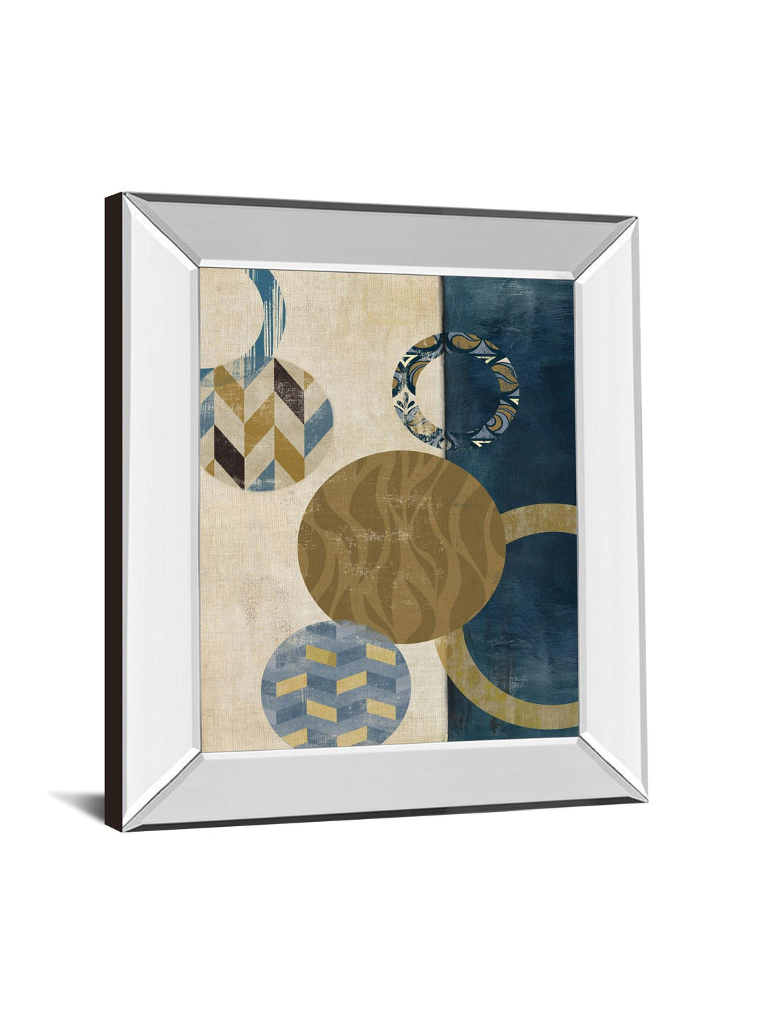 Harmony Il By Tom Reeves - Mirror Framed Print Wall Art - Blue