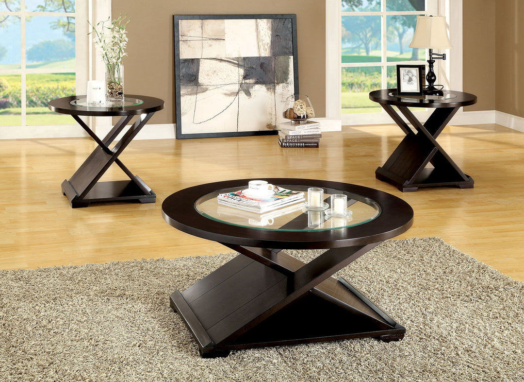 Orbe - 3 Piece Table Set - Espresso