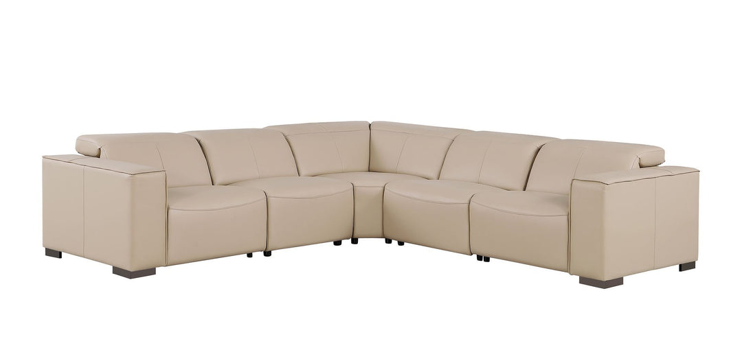 1208 - Leather Reclining Set (Sofa &amp; Loveseat With 4 Power Recliners)