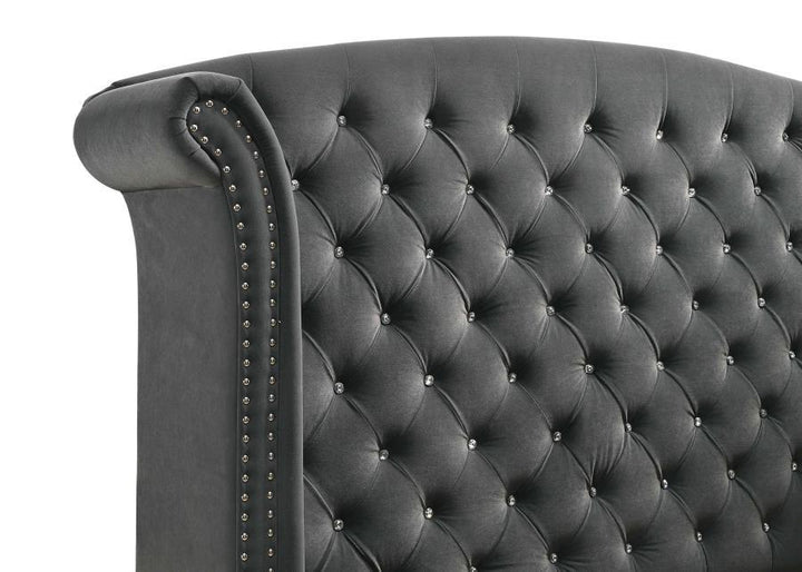 Melody - Upholstered Wingback Bed