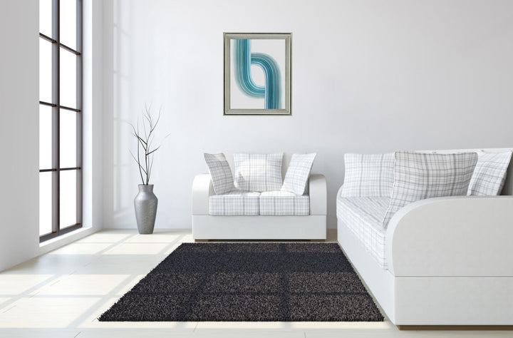 Aqua Ribbon - 28" x 34" Framed Wall Art
