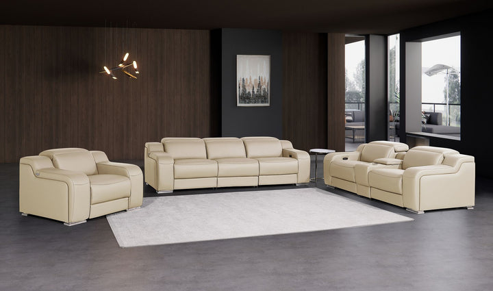 1116 - 7-Piece Modular Power Reclining Sofa, Loveseat & Chair Set In With 6 Power Recliners & Power Headrests