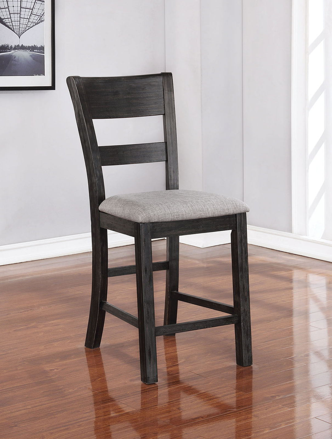 Sania - Counter Height Side Chair (Set of 2) - Antique Black