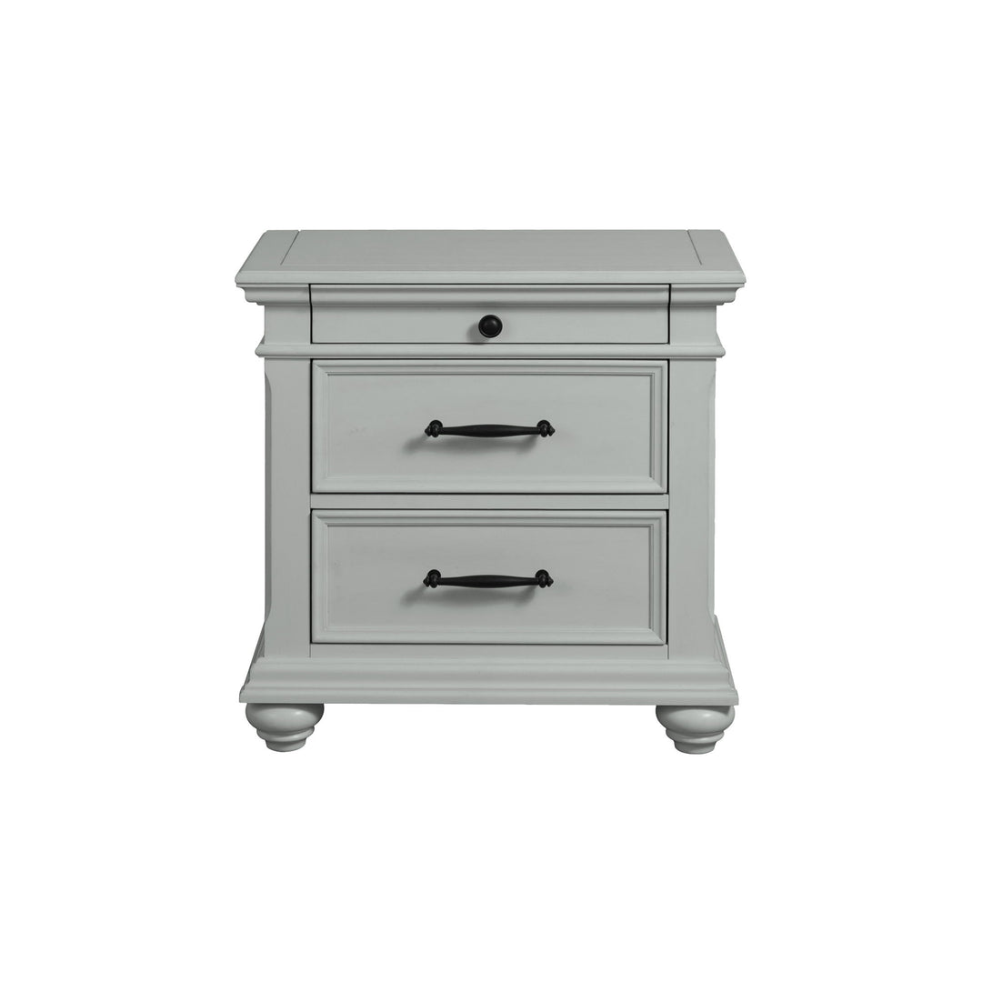 Slater - Nightstand With USB - Gray