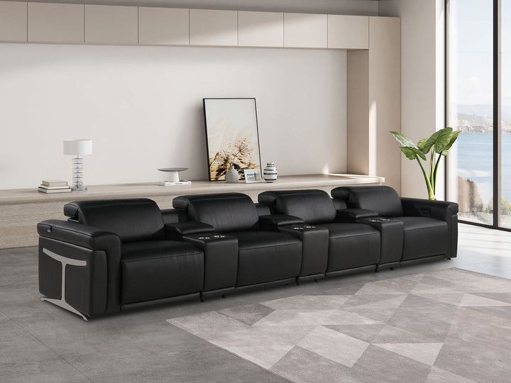 1126 - 7-Piece Modular Power Reclining Sofa In With 4 Power Recliners & Power Headrests