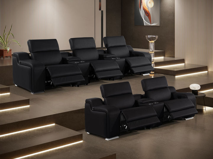 1116 - 8-Piece Modular Power Reclining Sofa, Loveseat &amp; Chair Set In With 5 Power Recliners &amp; Power Headrests