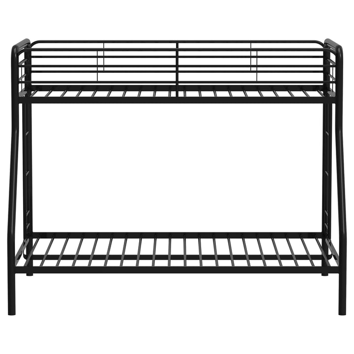 Carson Metal Twin Over Full Bunk Bed Glossy Black