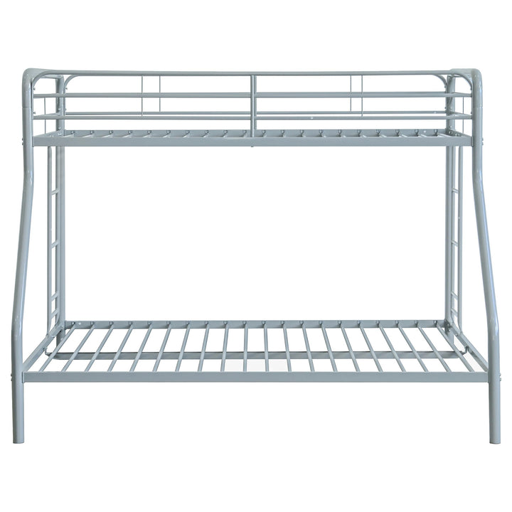 Carson Metal Twin Over Full Bunk Bed Glossy Silver