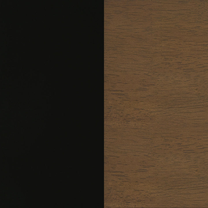 Morris Twin Over Twin Wood Bunk Bed Black and Walnut