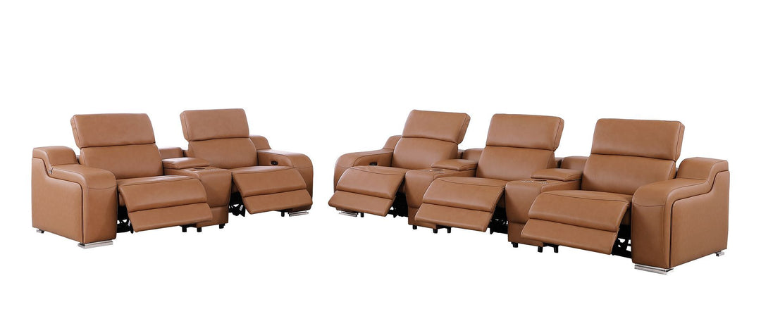 1116 - 8-Piece Modular Power Reclining Sofa, Loveseat &amp; Chair Set In With 5 Power Recliners &amp; Power Headrests