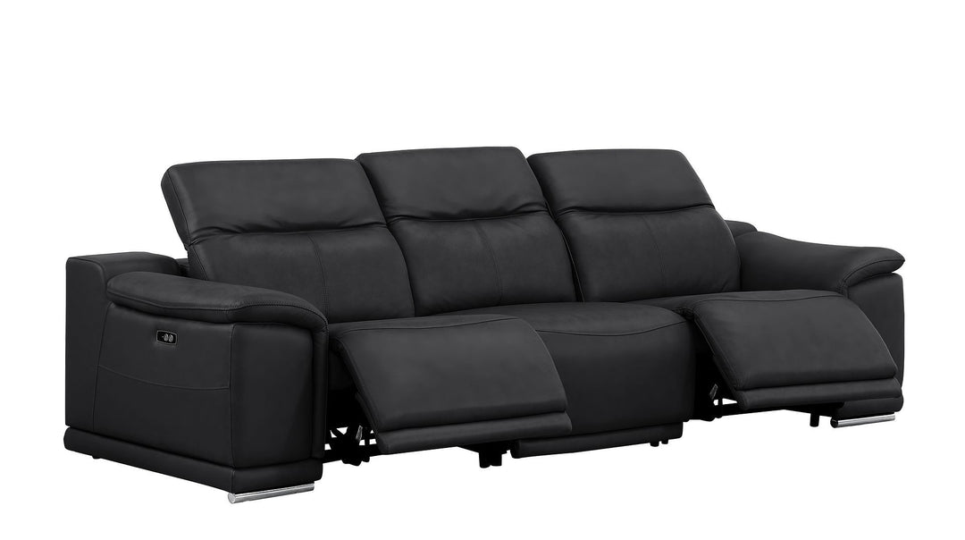 2679 - Genuine Leather Sofa With Dual Power Recliners