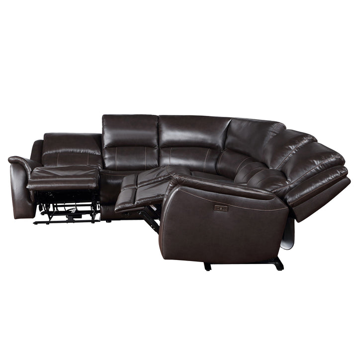 Alexandria - Leather Power Sectional