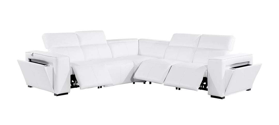 1224 - 6-Piece L-Shaped Sectional Sofa In With 3 Power Recliners &amp; Power Headrests