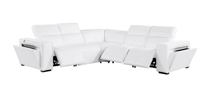 1224 - 6-Piece L-Shaped Sectional Sofa In With 3 Power Recliners &amp; Power Headrests