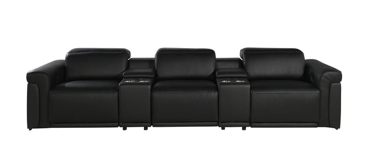 1126 - 5-Piece Modular Power Reclining Sofa In With 3 Power Recliners &amp; Power Headrests