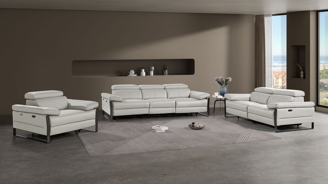 1246 - Modular Power Dual Reclining Sofa, Loveseat, And Chair Set With Power Headrests